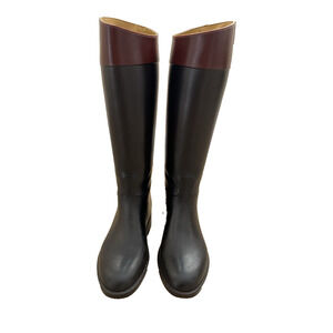 Aigle Women’s Coupe Saumur Equestrian Tall Rubber Riding Boot Black Brown 37